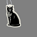 Paper Air Freshener Tag W/ Tab - Cat Sitting